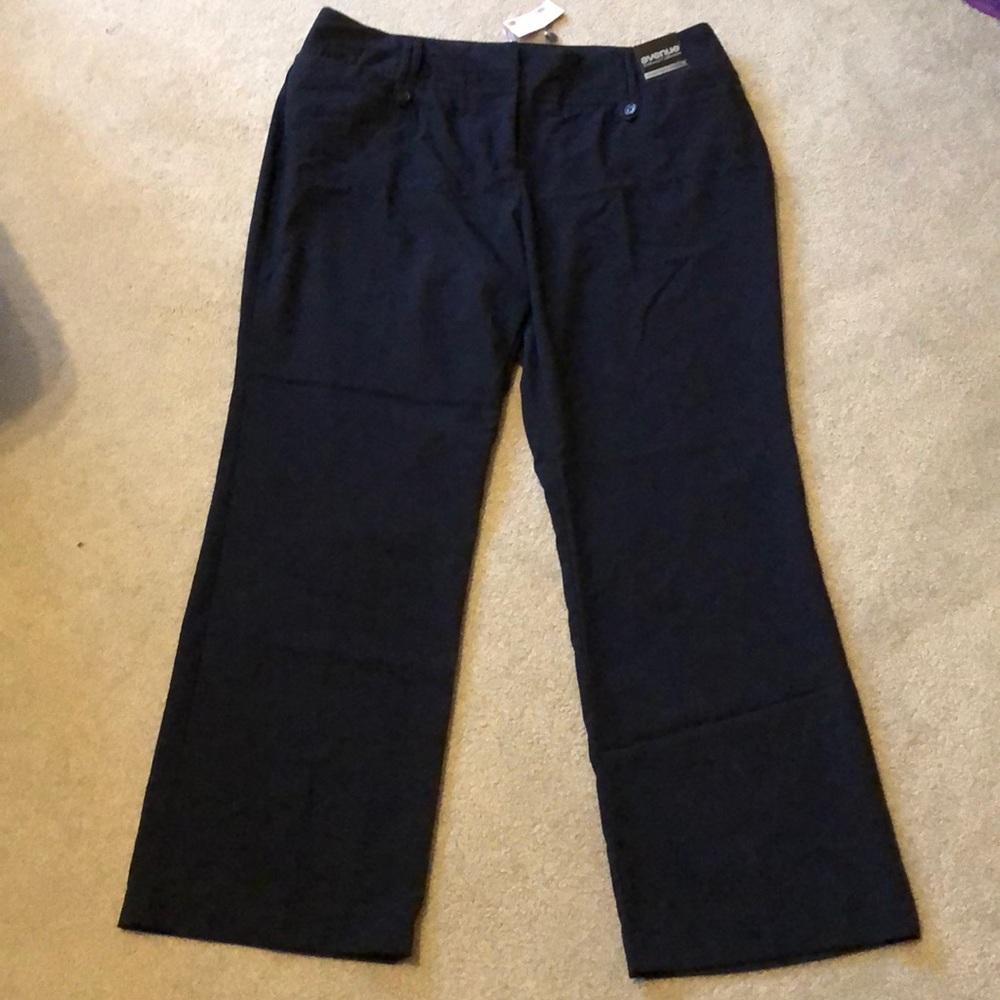 Navy Blue Straight Leg Dress Pants - Size 18